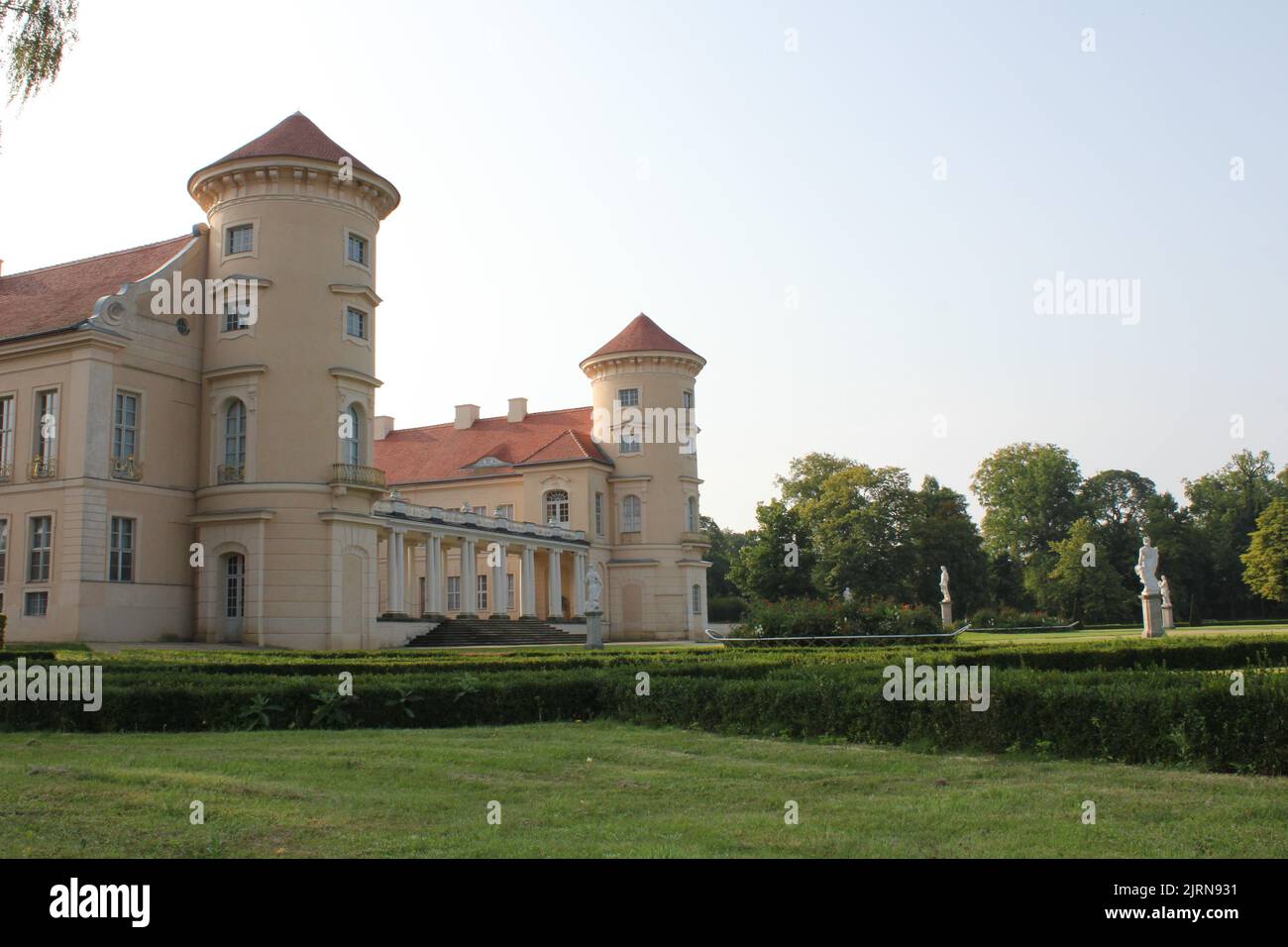 Schloss Rheinsberg Landseite Foto Stock