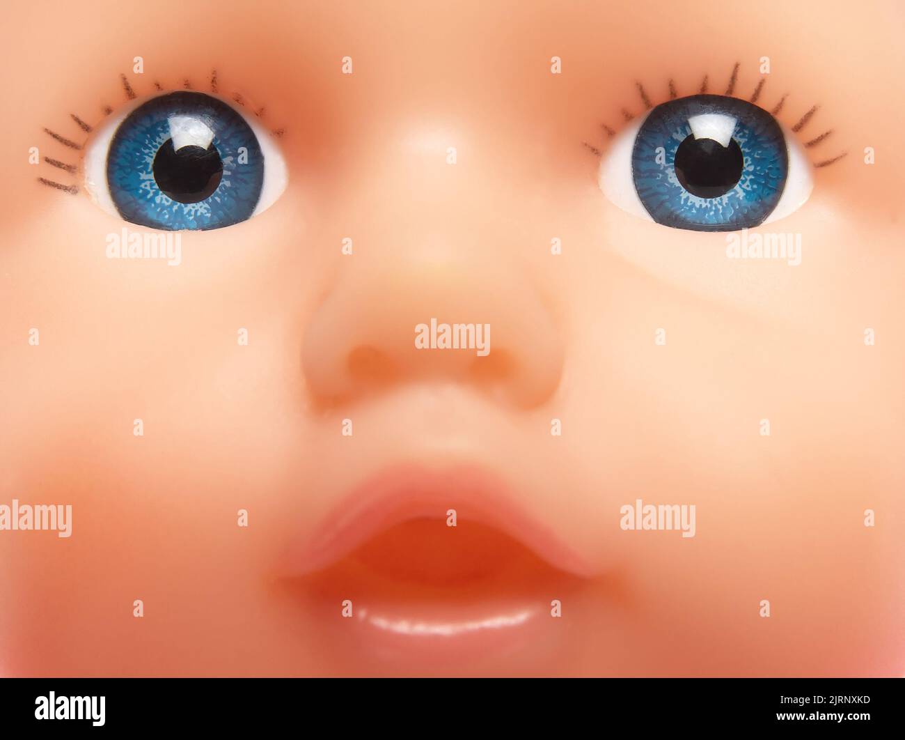 Close up di un giocattolo bambole faccia Foto Stock