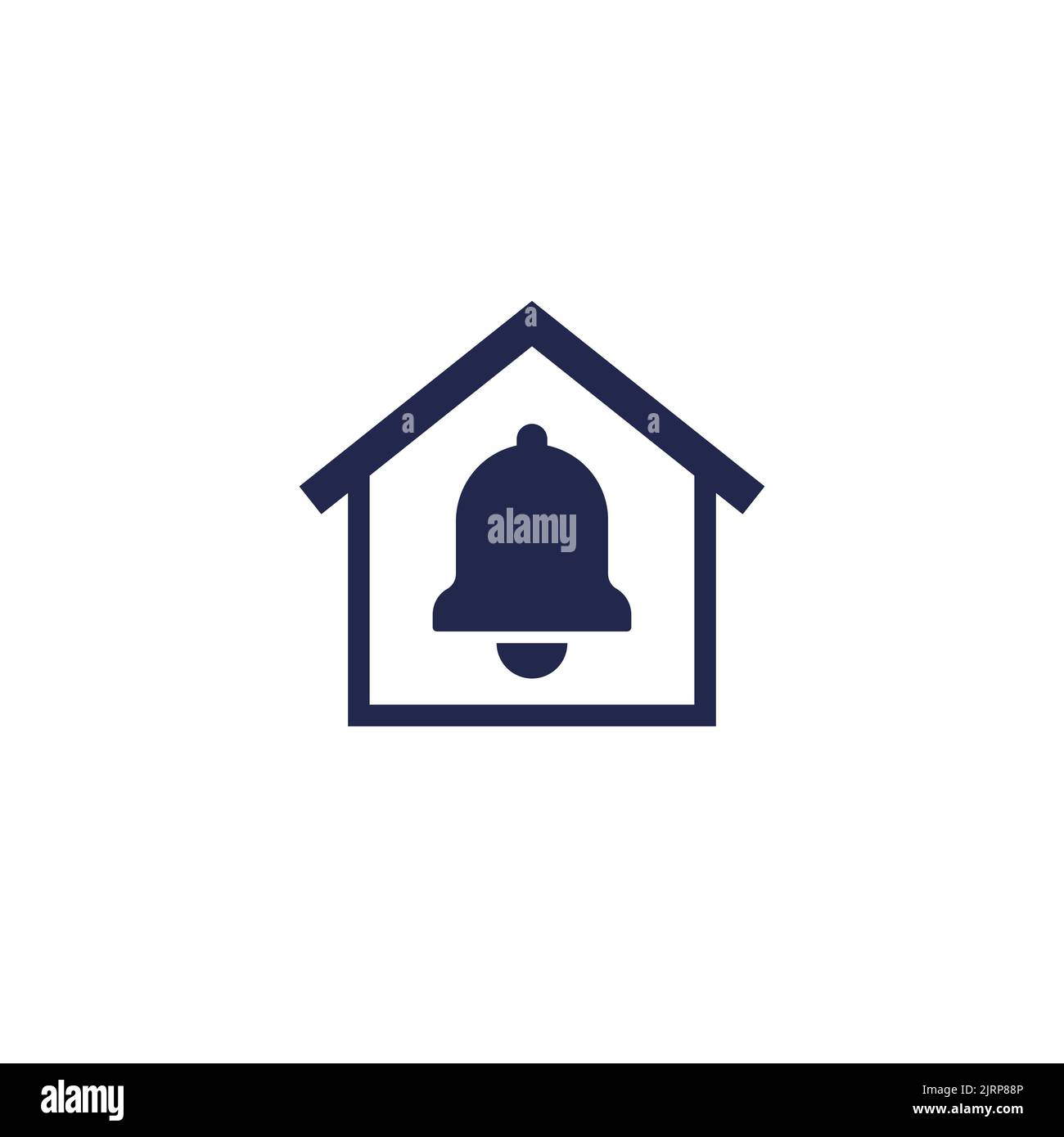 icona casa e notifica in bianco Illustrazione Vettoriale