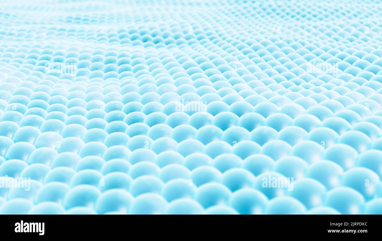 Sfondo astratto. Idratazione della pelle. Riparare il siero. Prodotto per la cura della pelle. Acido ialuronico. illustrazione 3d. Foto Stock