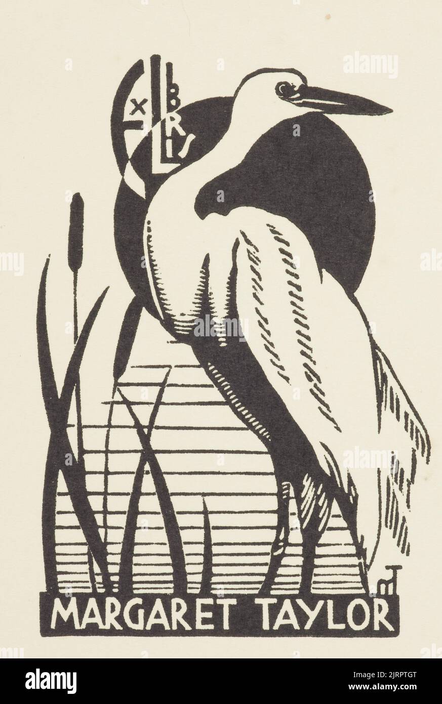 Bookplate: Ex libris Margaret Taylor., 1935, Wellington, di e Mervyn Taylor. Dono della signora e Henderson, 1987. Foto Stock