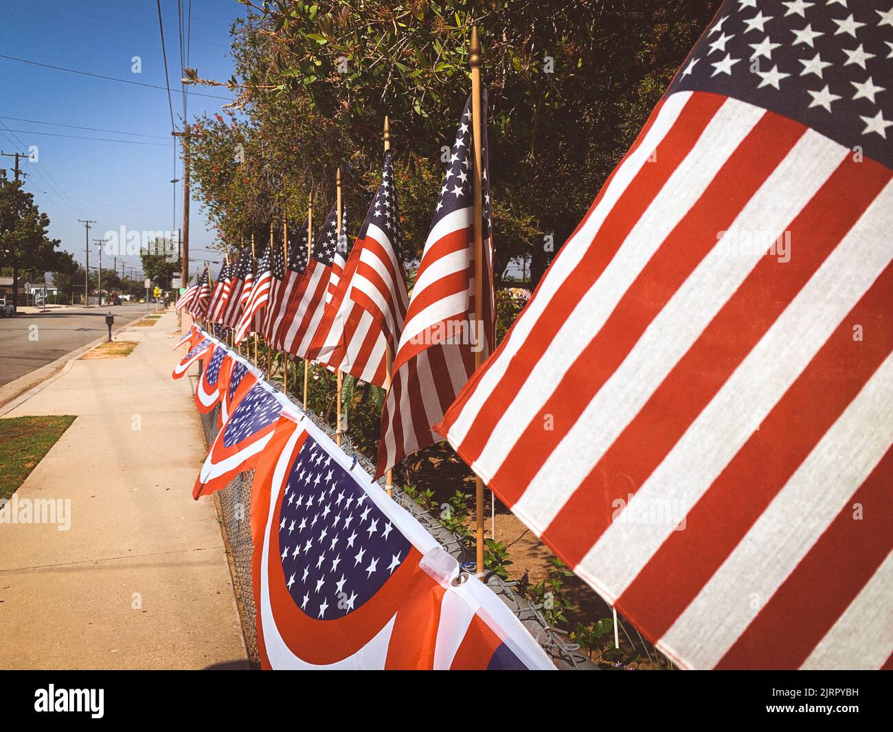 Avanti di decorazioni di luglio Foto Stock