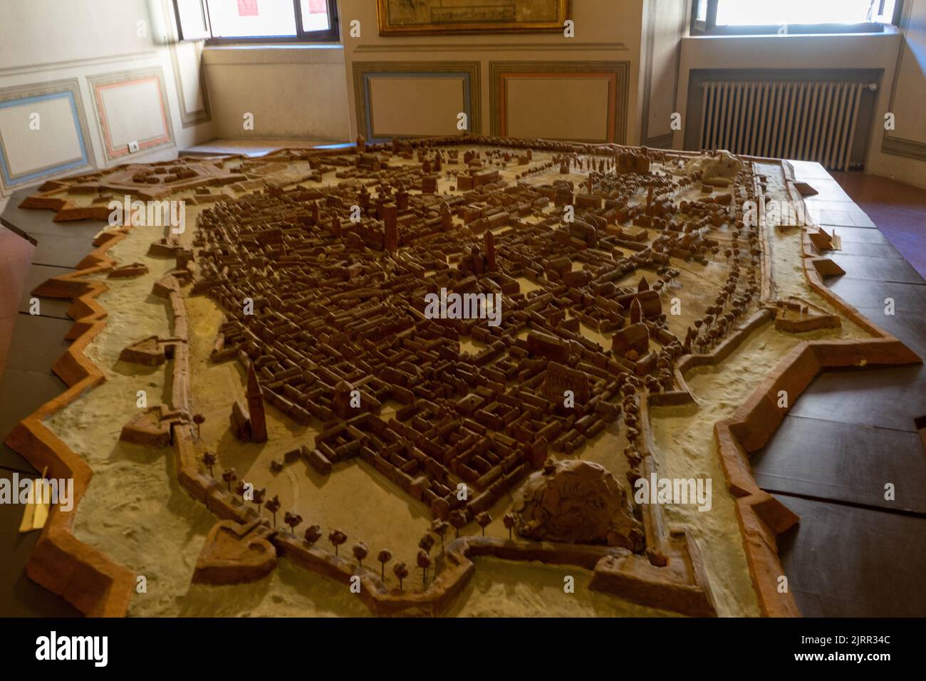 Un primo piano della città di ferro 3D Mappa della storia d'arte Foto Stock