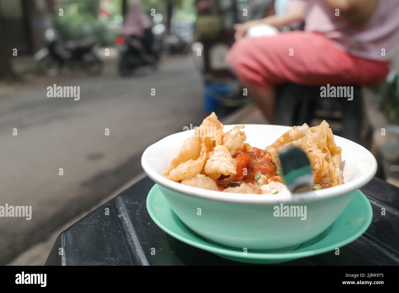 Gustoso cibo di strada indonesiano Foto Stock
