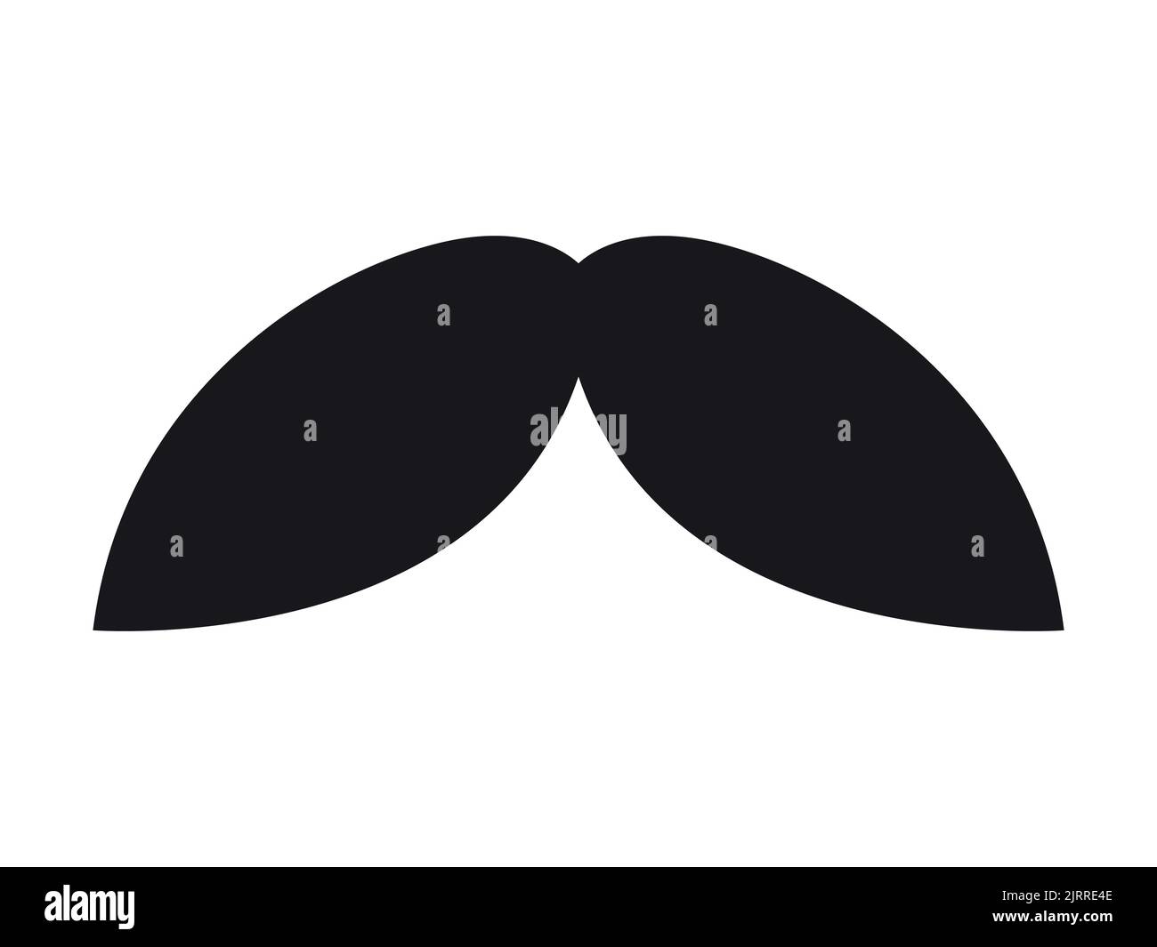 Icona Hippster Mustache. Barber simbolo silhouette isolato su sfondo bianco. Illustrazione vettoriale per la progettazione di pagine Web e app mobili. Illustrazione Vettoriale