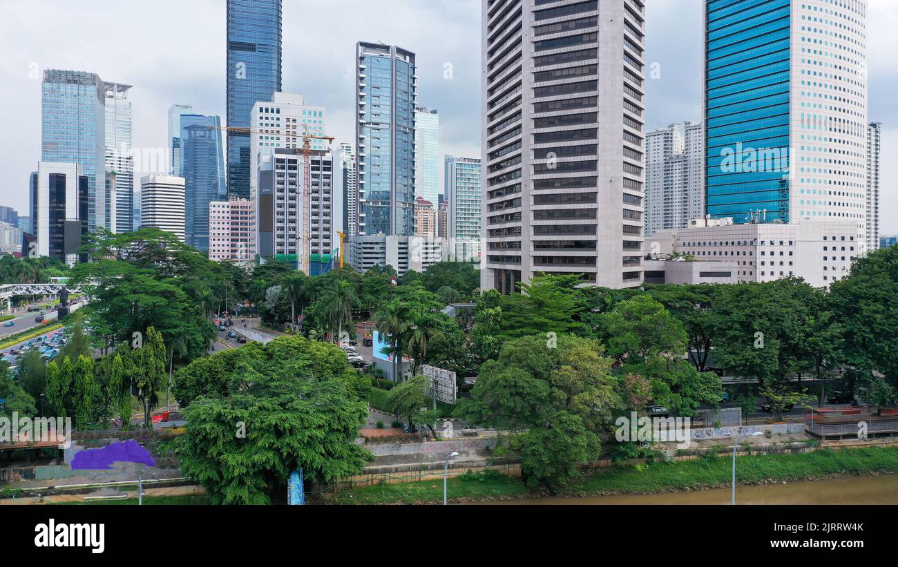 Giacarta, ufficialmente la Regione capitale Speciale di Giacarta, è la città più grande e popolosa della Repubblica di Indonesia Foto Stock