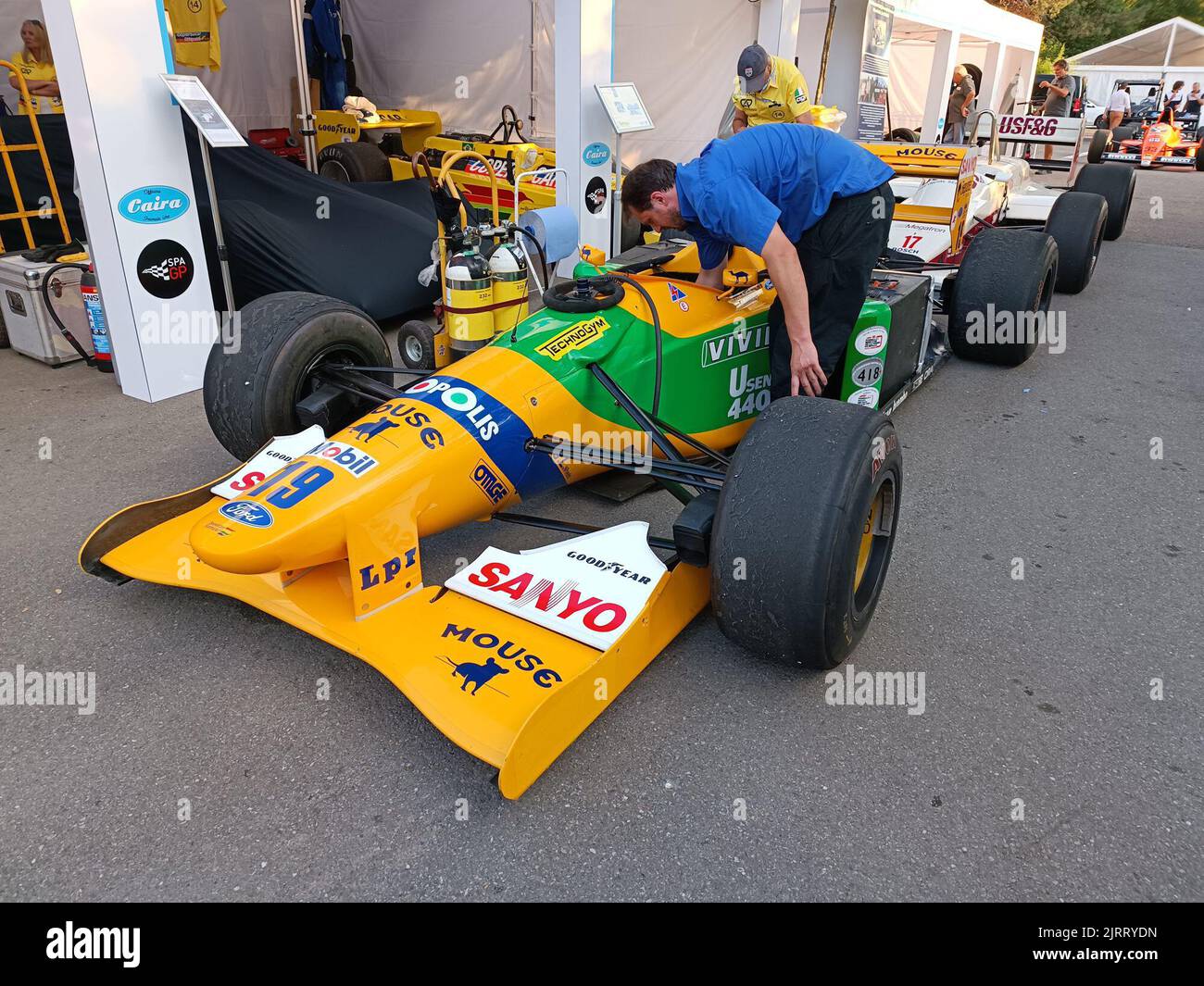 Spa, Belgio. 26th ago, 2022. Circuito National de Francorchamps, Francorchamps - SPA, Belgio, 26 agosto 2022, Benetton B192 F1 - Michael Schumacher prima vittoria nel F1 al GP del Belgio 1992 durante LA FORMULA 1 ROLEX GRAN PREMIO DEL BELGIO 2022 PROVE LIBERE - Campionato Formula 1 Credit: Live Media Publishing Group/Alamy Live News Foto Stock