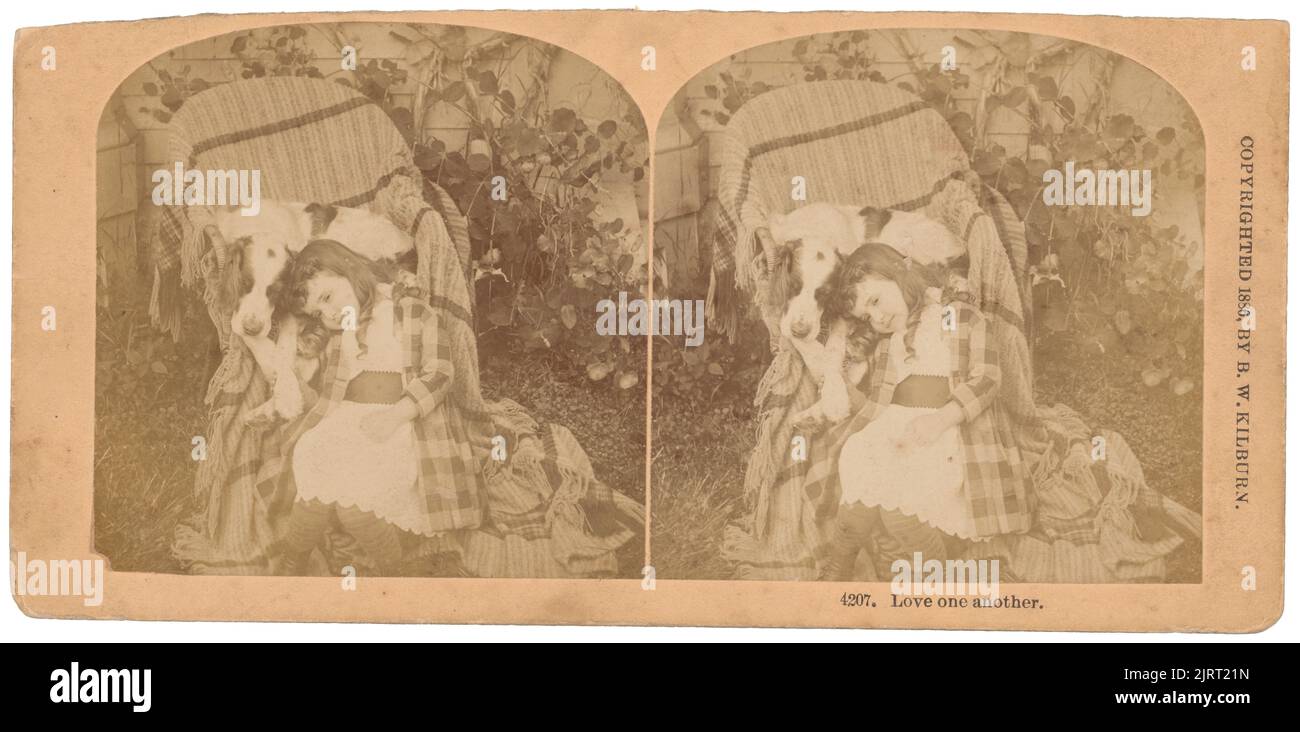 Amatevi gli uni gli altri, 1886, Stati Uniti, da Kilburn Brothers, Benjamin Kilburn. Foto Stock