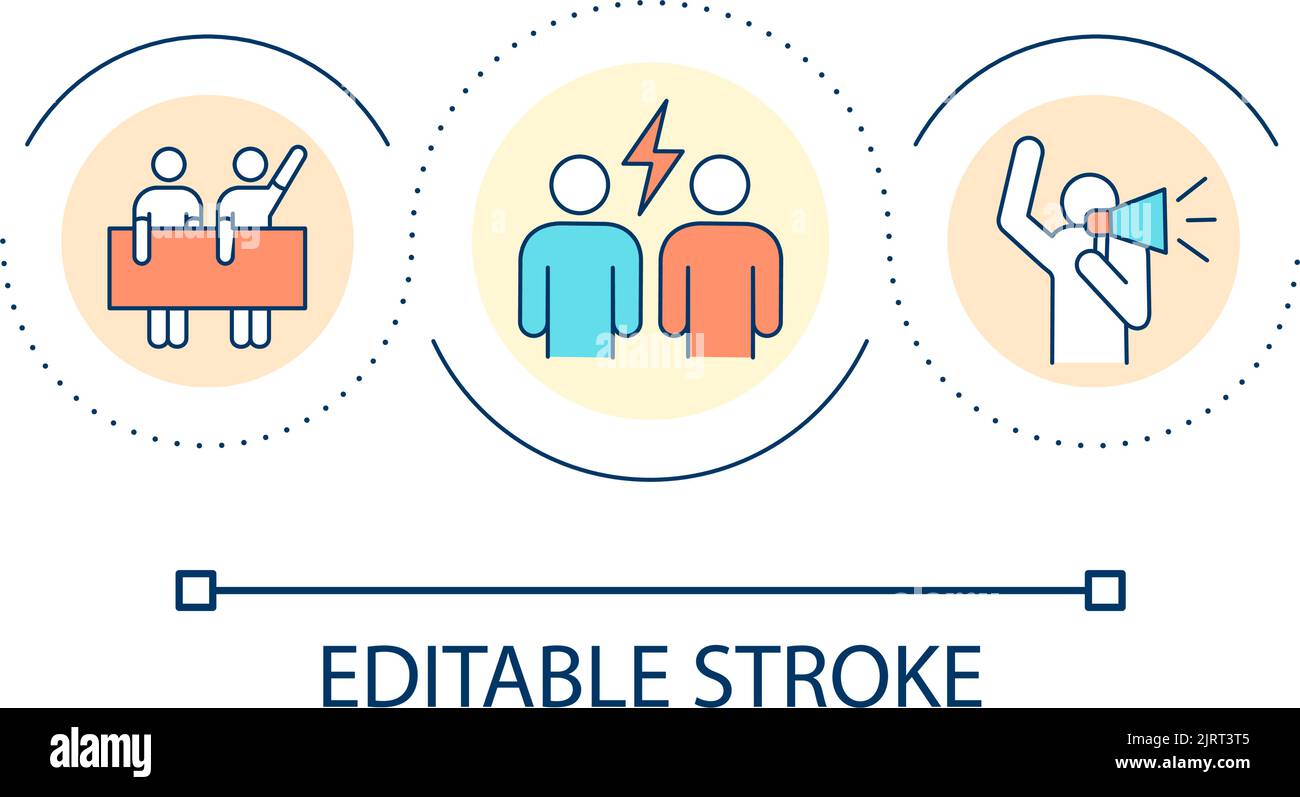 Icona del concetto di loop strike Illustrazione Vettoriale