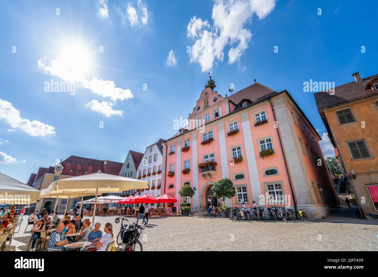 Mercato, Rottenburg am Neckar, Baden Wuerttemberg, germania Foto Stock