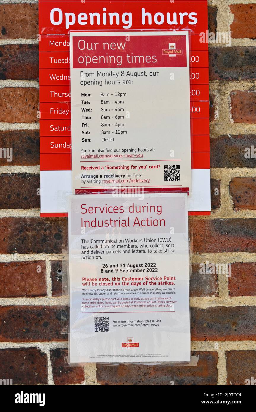 Kent, Regno Unito. Avviso di azione industriale. I lavoratori della posta reale hanno continuato lo sciopero oggi in una disputa sulla retribuzione. L'azione è organizzata dalla Communication Workers Union (CWU) e riguarda circa 115.000 dipendenti. Credit: michael melia/Alamy Live News Foto Stock