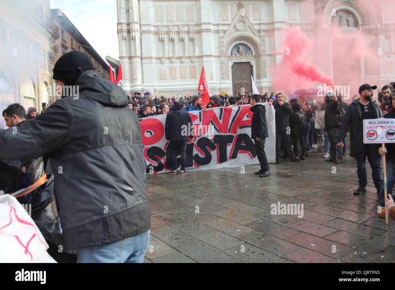 2019 Bologna protesta antifascista. Foto Stock