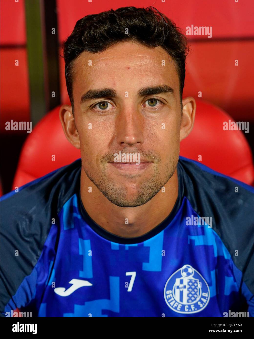 Jaime Mata di Getafe CF durante la partita la Liga tra Girona FC e Getafe CF giocato allo stadio Montilivi il 22 agosto 2022 a Girona, Spagna. (Foto di Sergio Ruiz / PRESSINPHOTO) Foto Stock