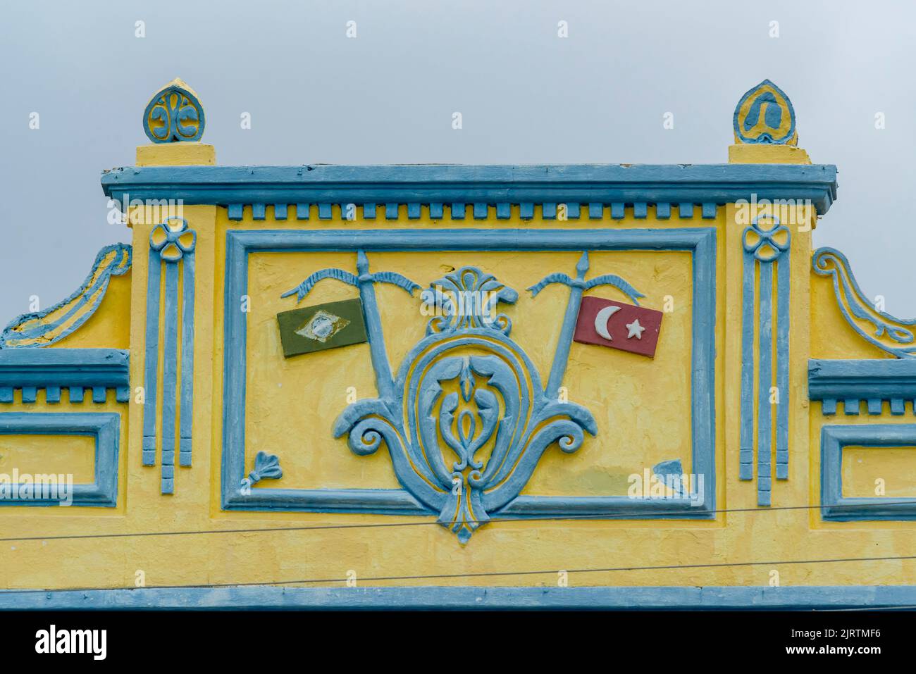 Sao Joao do Cariri, Paraíba, Brasile il 04 dicembre 2018. Case tipiche della regione di Cariri con influenze di architettura moresca. Foto Stock