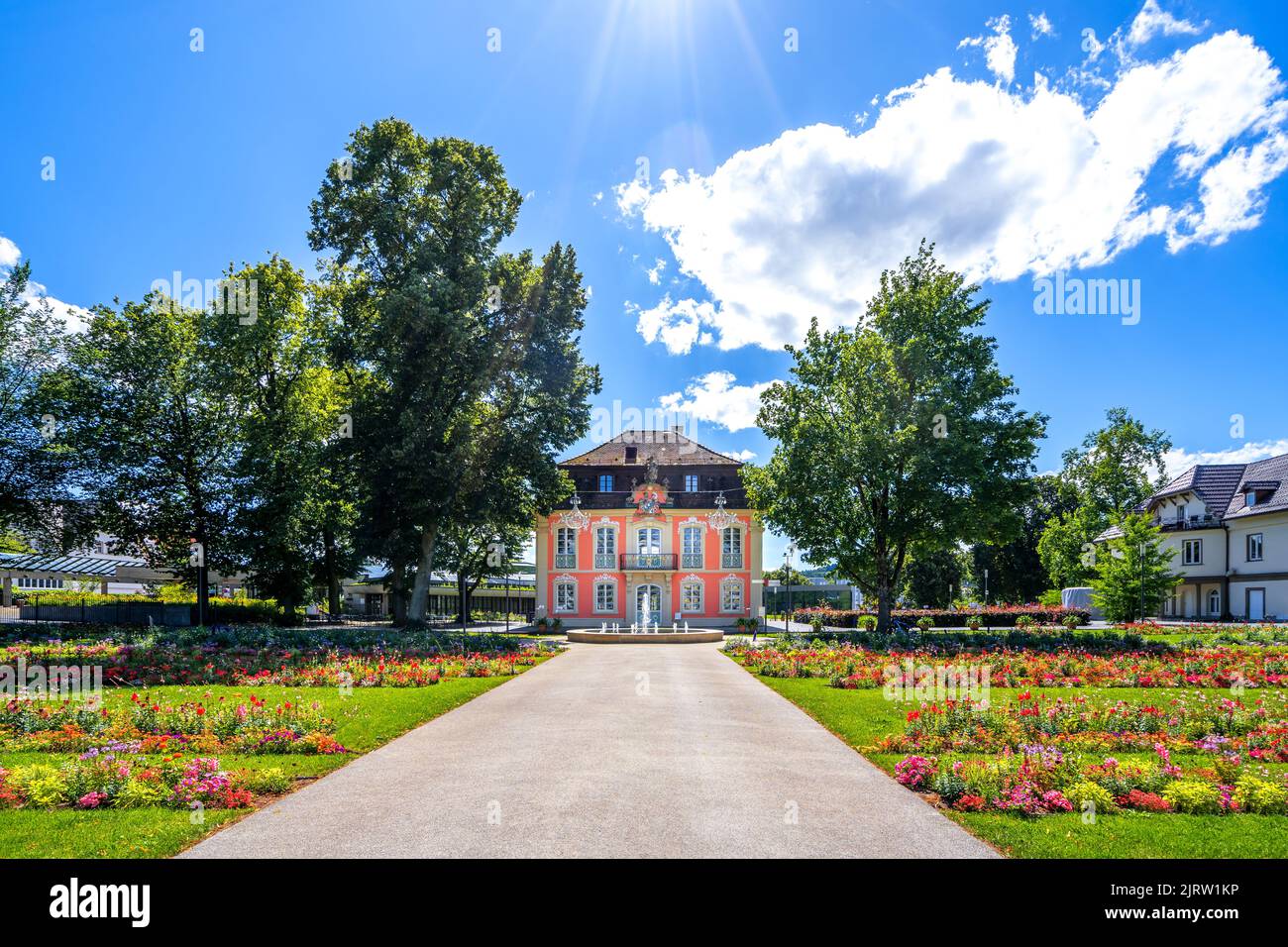 Giardino cittadino di Schwaebisch Gmuend, Baden-Wuerttemberg, Germania Foto Stock
