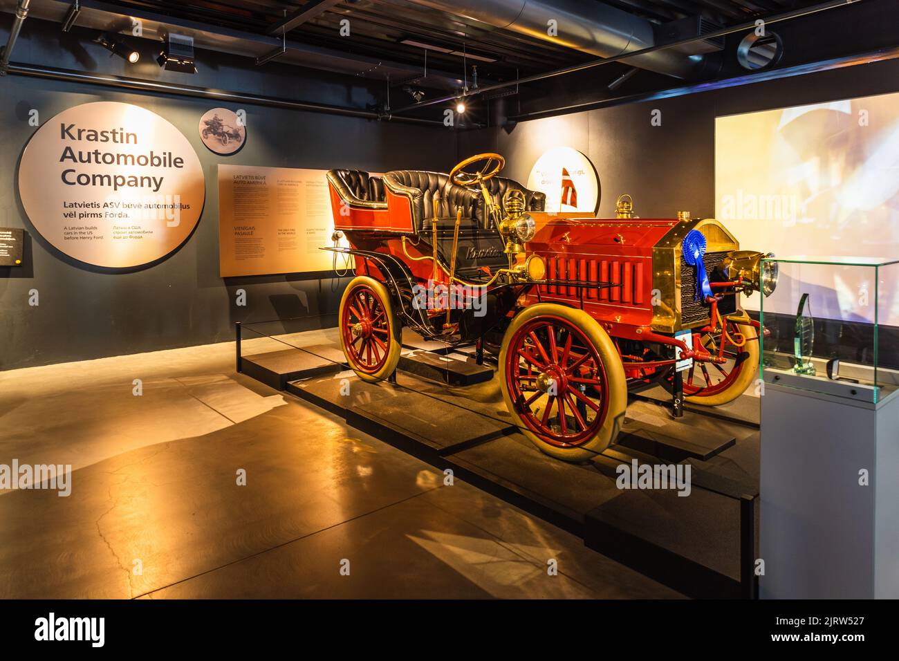 Auto classica retrò - Krastin. Museo del motore di riga. Riga, Lettonia, 17 agosto 2022 Foto Stock