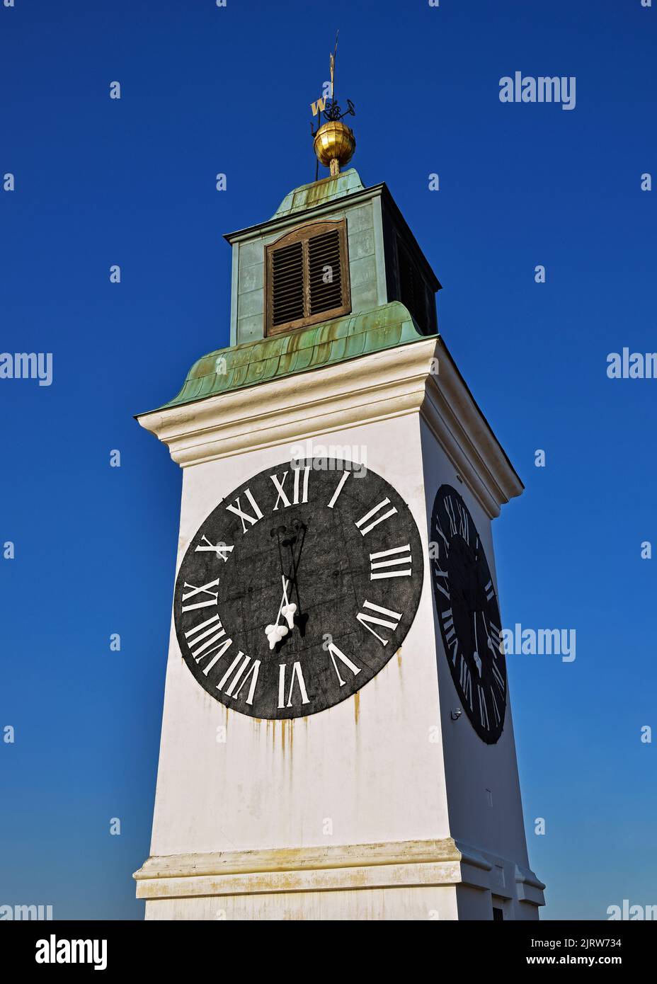 Torre dell'Orologio, Fortezza di Petrovaradin, Novi Sad, Serbia Foto Stock