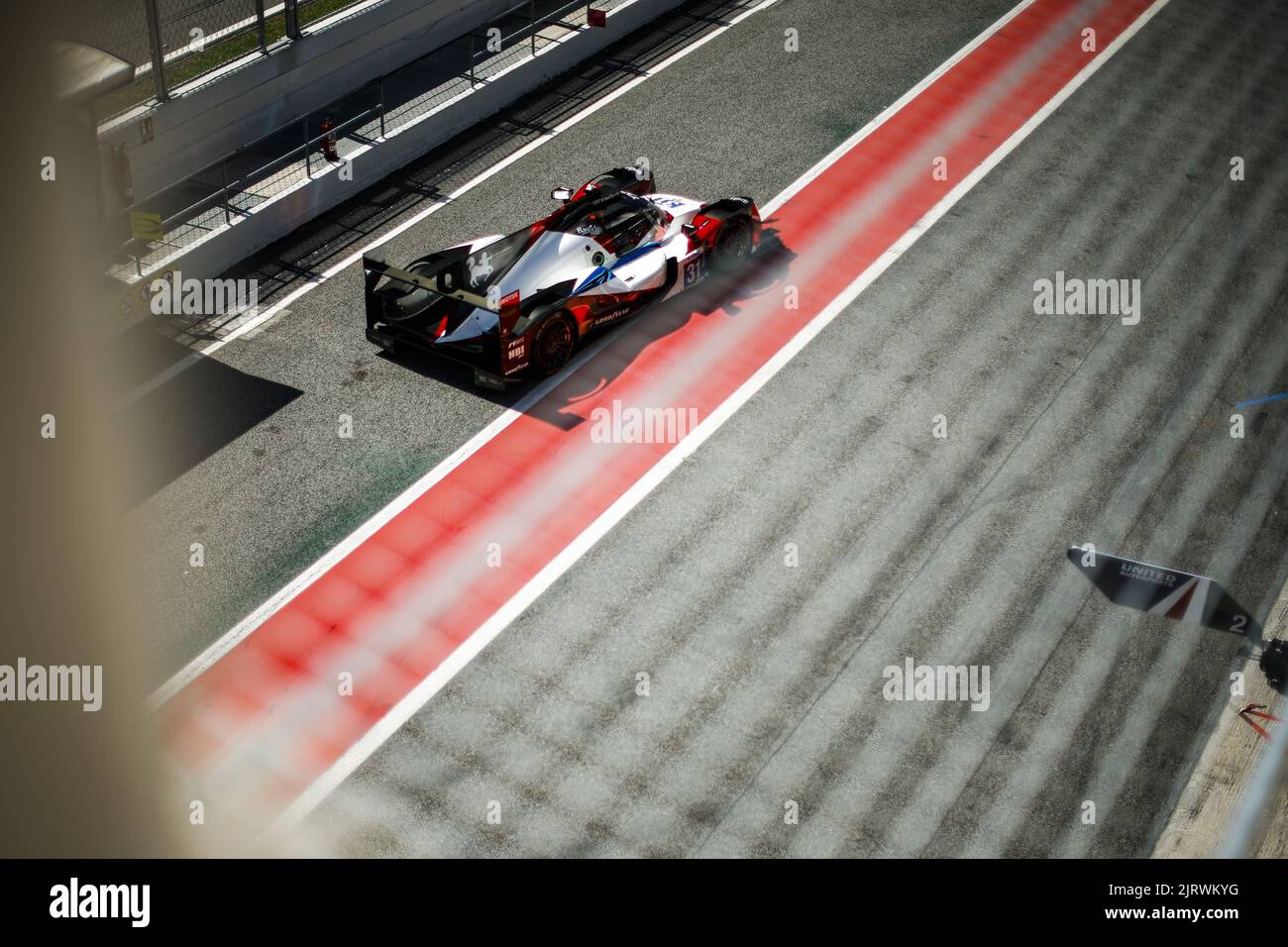 Barcellona, Spagna. 26th ago, 2022. 31 BECHE Mathias (swi), CIMADOMO Philippe (fra), VAN DER HELM Tijmen (nld), TDS Racing x Vaillante, Oreca 07 - Gibson, in azione durante la 4 ore di Barcellona 2022, 4th° round della 2022 European le Mans Series sul circuito di Barcellona-Catalunya dal 26 al 28 agosto, a Barcellona, Spagna - Foto: Xavi Bonilla/DPPI/LiveMedia Credit: Independent Photo Agency/Alamy Live News Foto Stock
