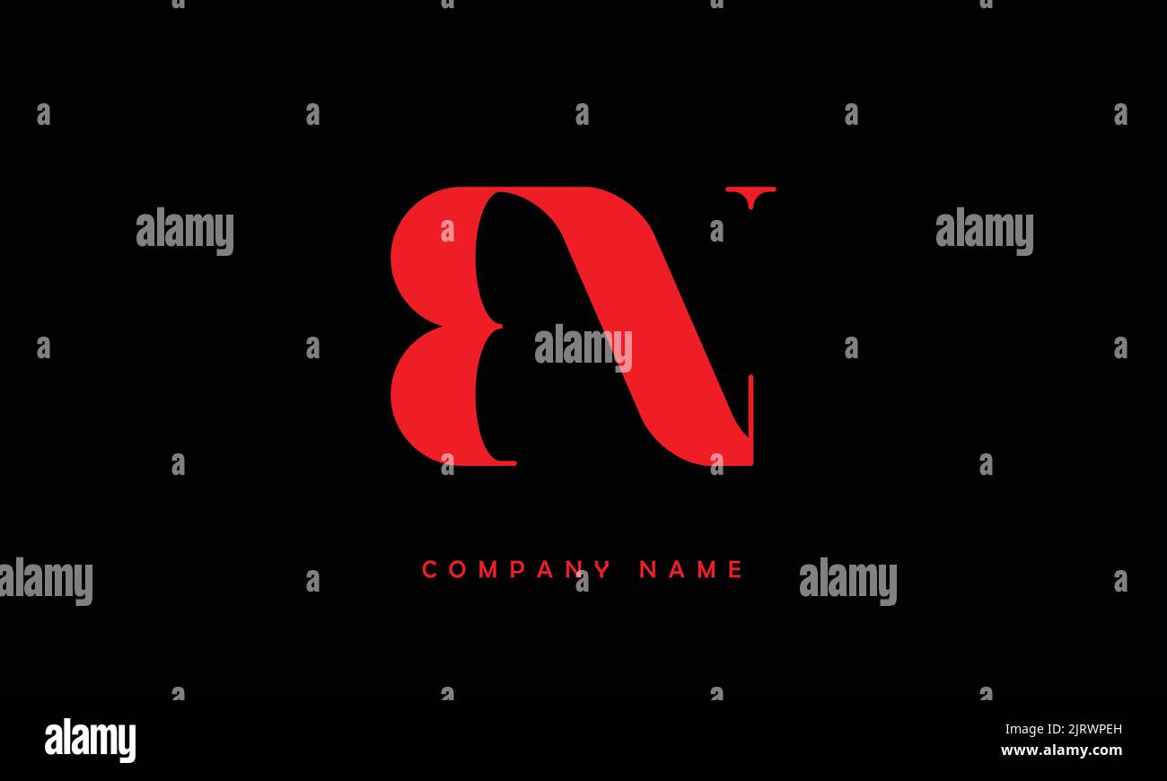 BN, NB, Abstract Letters logo Monogramma Illustrazione Vettoriale