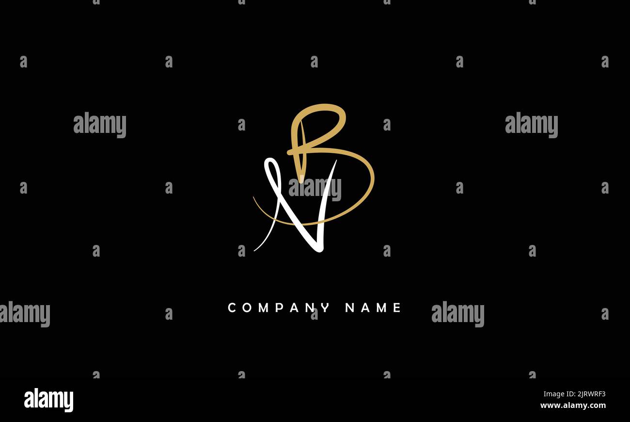 BN, NB, Abstract Letters logo Monogramma Illustrazione Vettoriale