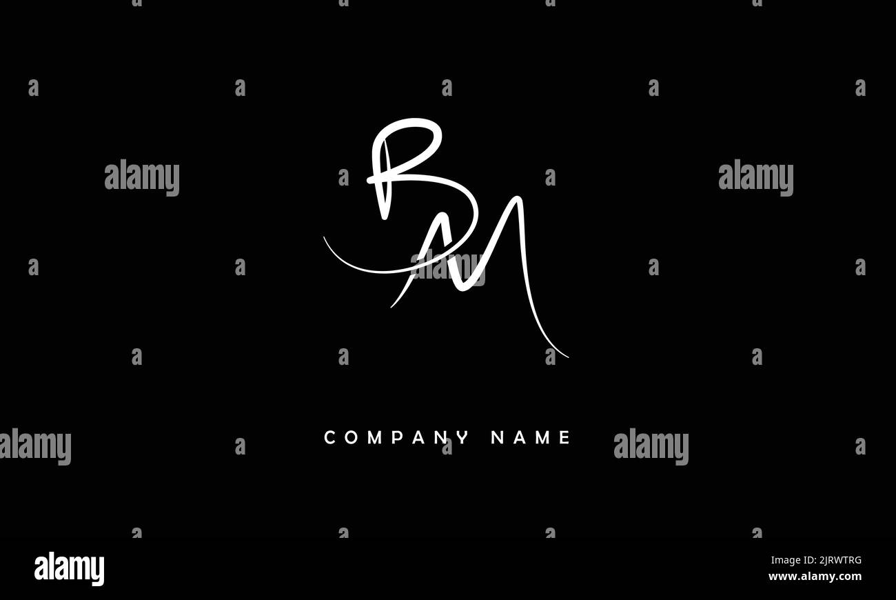 BM, MB Monogramma del logo delle lettere astratta Illustrazione Vettoriale
