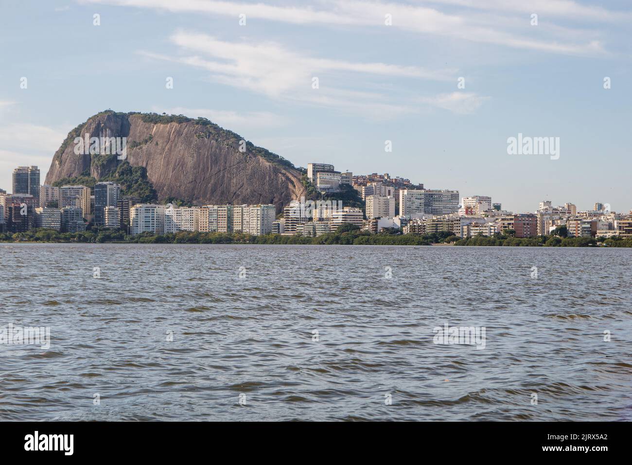 Laguna di Rodrigo de Freitas a Rio de Janeiro. Foto Stock