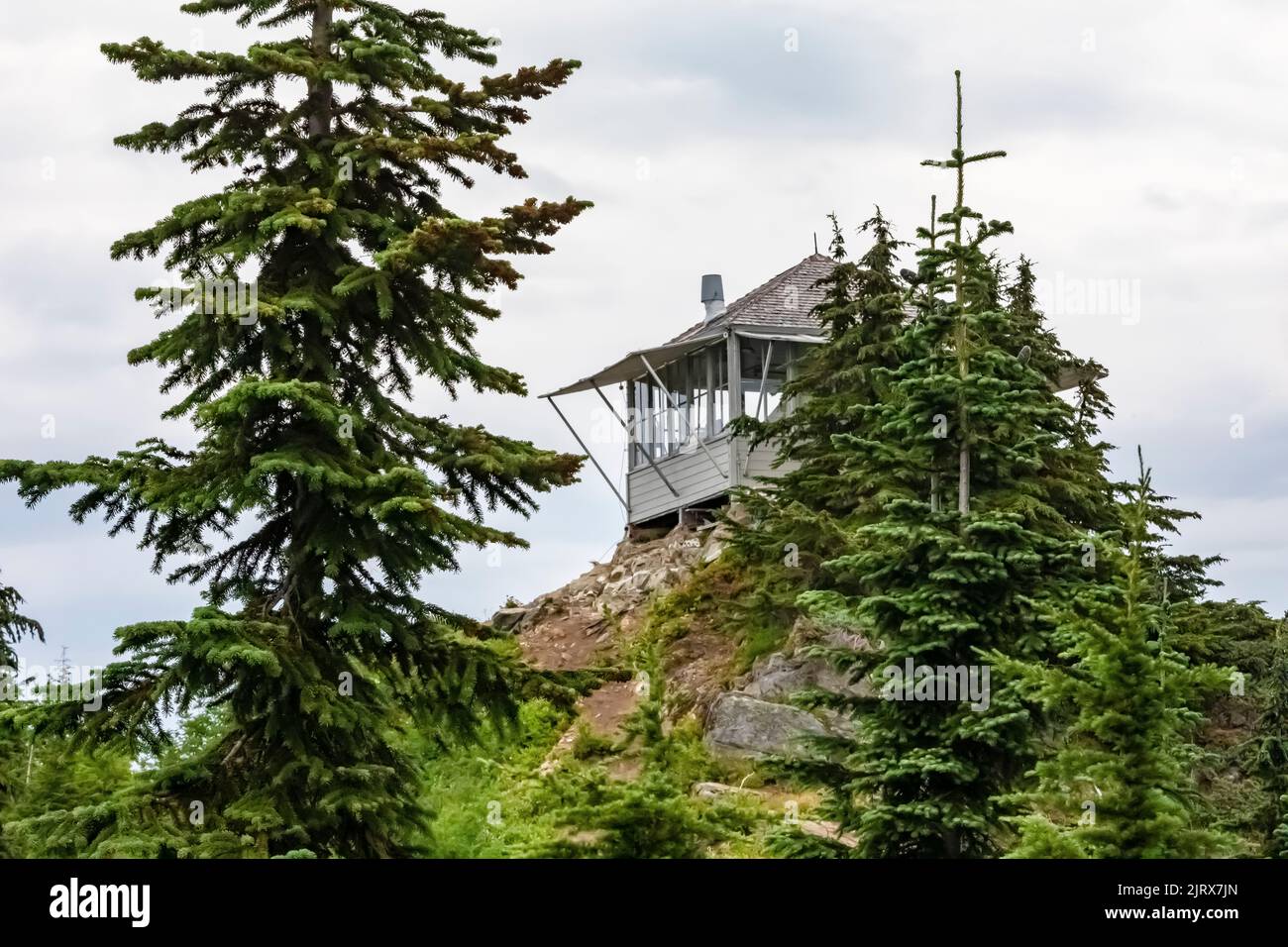 Punto panoramico di Evergreen Mountain, Mt. Baker–Snoqualmie National Forest, Washington state, Stati Uniti Foto Stock