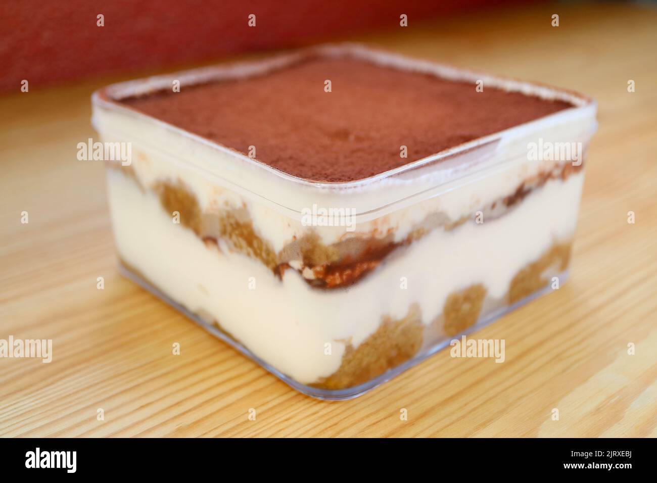 Un popolare Tiramisu Dessert Italiano, conosciuto anche come Toscano Trifle Foto Stock