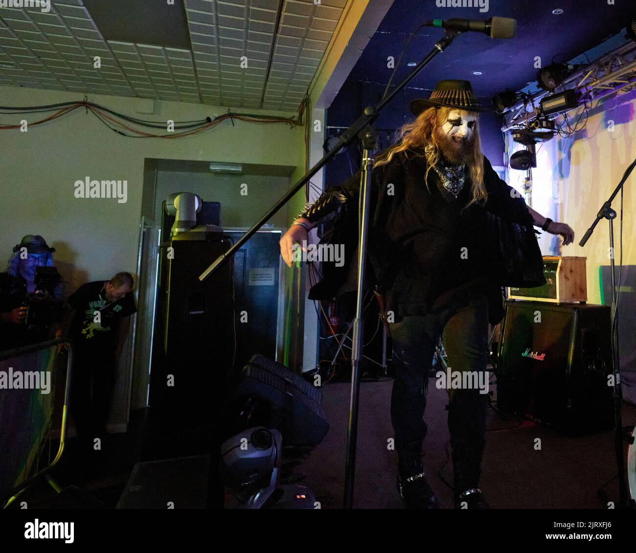 Stoke Prior, UK, 26 agosto 2022, Fuse Messiah apre il primo giorno al Beermageddon Heavy Metal Festival. Credit: Will Tudor/Alamy Live News Foto Stock