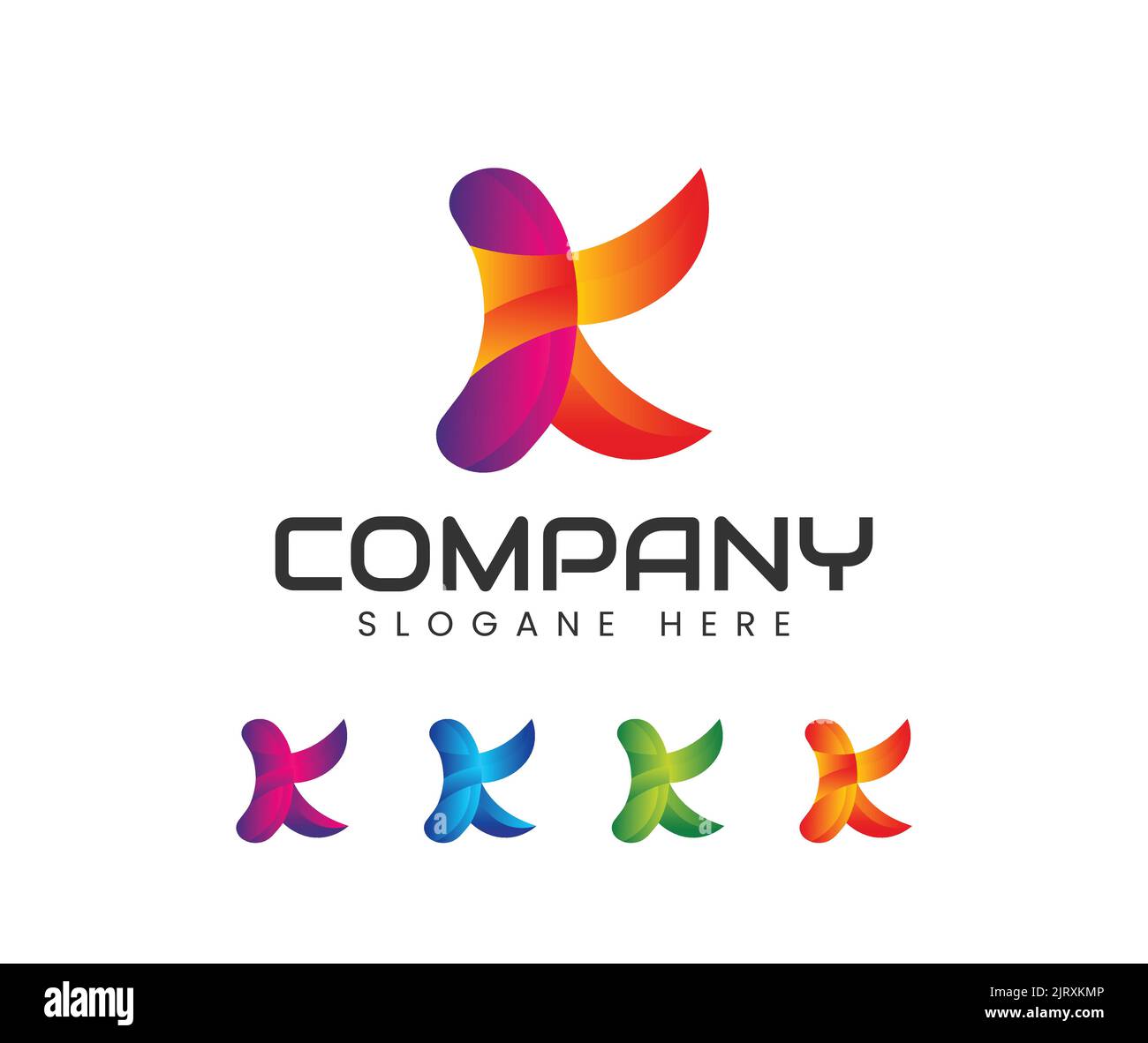 Design moderno con logo lettera k. Elementi del modello di disegno dell'icona del logo lettera K. Illustrazione Vettoriale