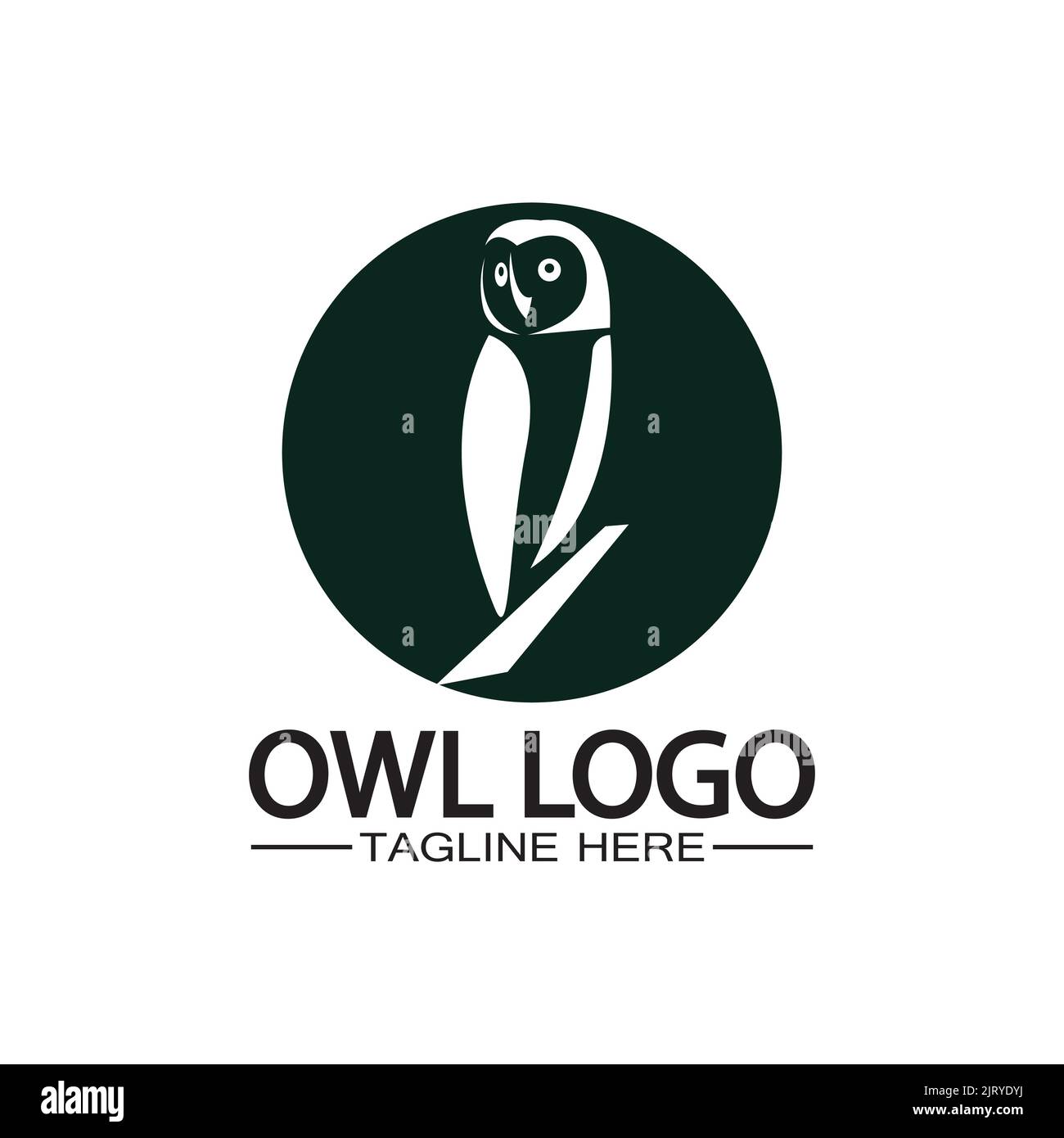 Modello vettoriale logo OWL Illustrazione Vettoriale