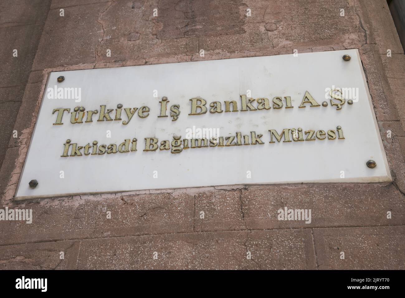 ANKARA, TURKIYE - 04 GIUGNO 2022: Turkiye è Bankasi Economic Independence Museum dove è stato costruito nel 1929 come la sede di Turkiye è Bankasi con Foto Stock