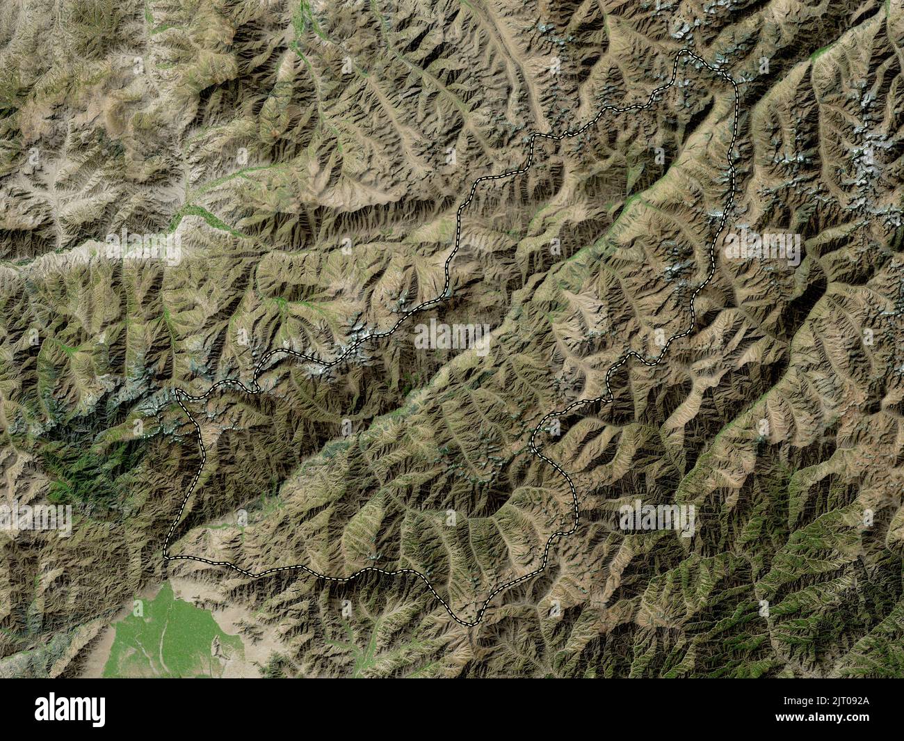 Panjshir, provincia dell'Afghanistan. Mappa satellitare ad alta risoluzione Foto Stock