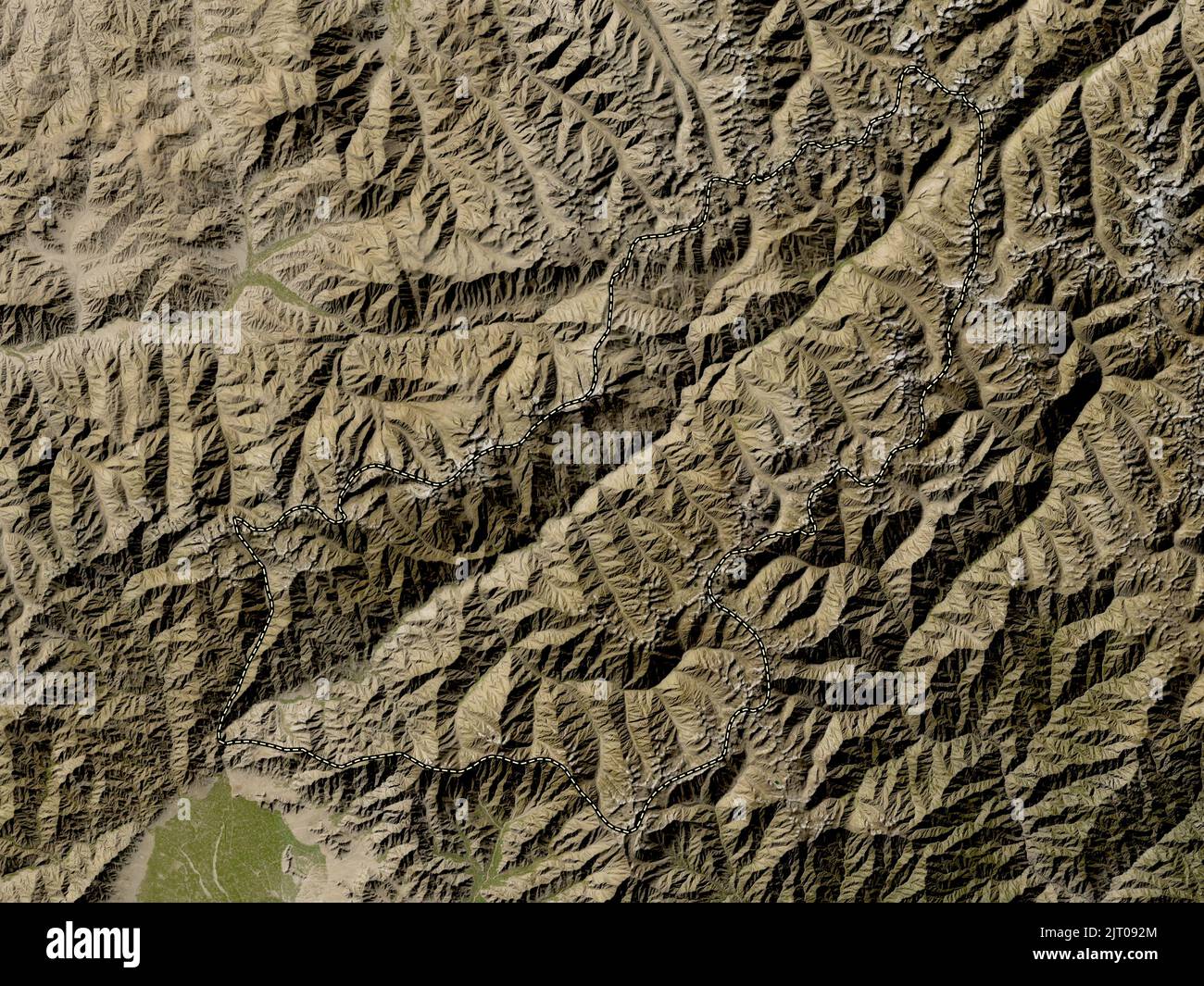 Panjshir, provincia dell'Afghanistan. Mappa satellitare a bassa risoluzione Foto Stock