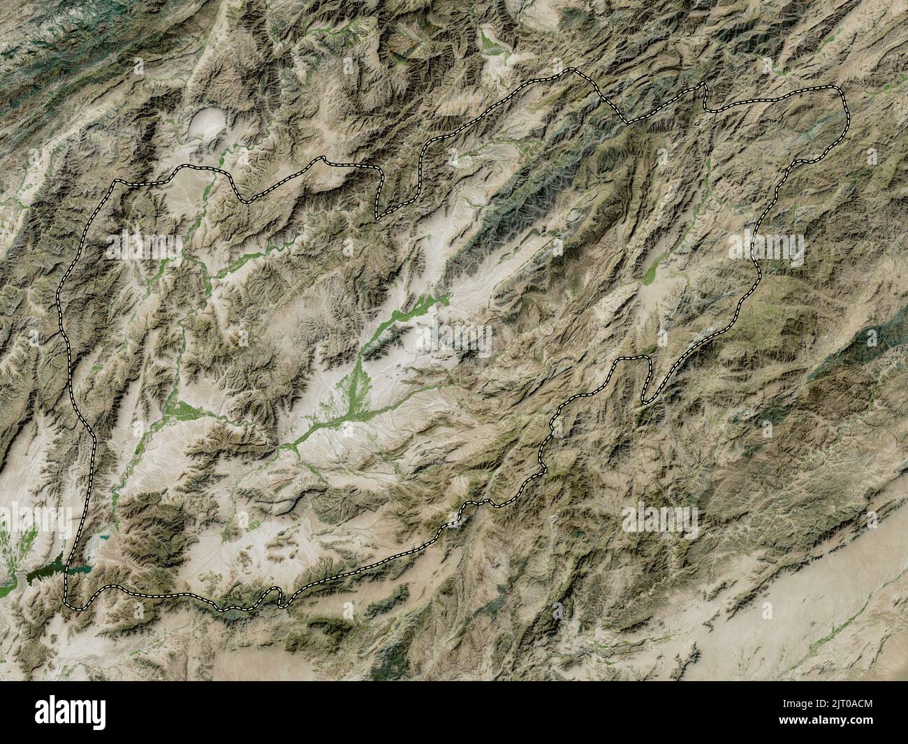 Uruzgan, provincia dell'Afghanistan. Mappa satellitare ad alta risoluzione Foto Stock