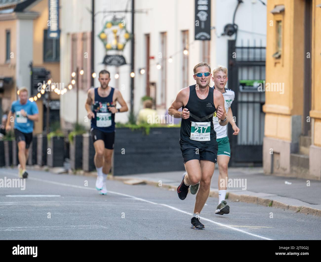 Norrköping corsa di città corsa nella città di Norrköping, Svezia nel mese di agosto 2022. Norrköping è una storica città industriale. Foto Stock