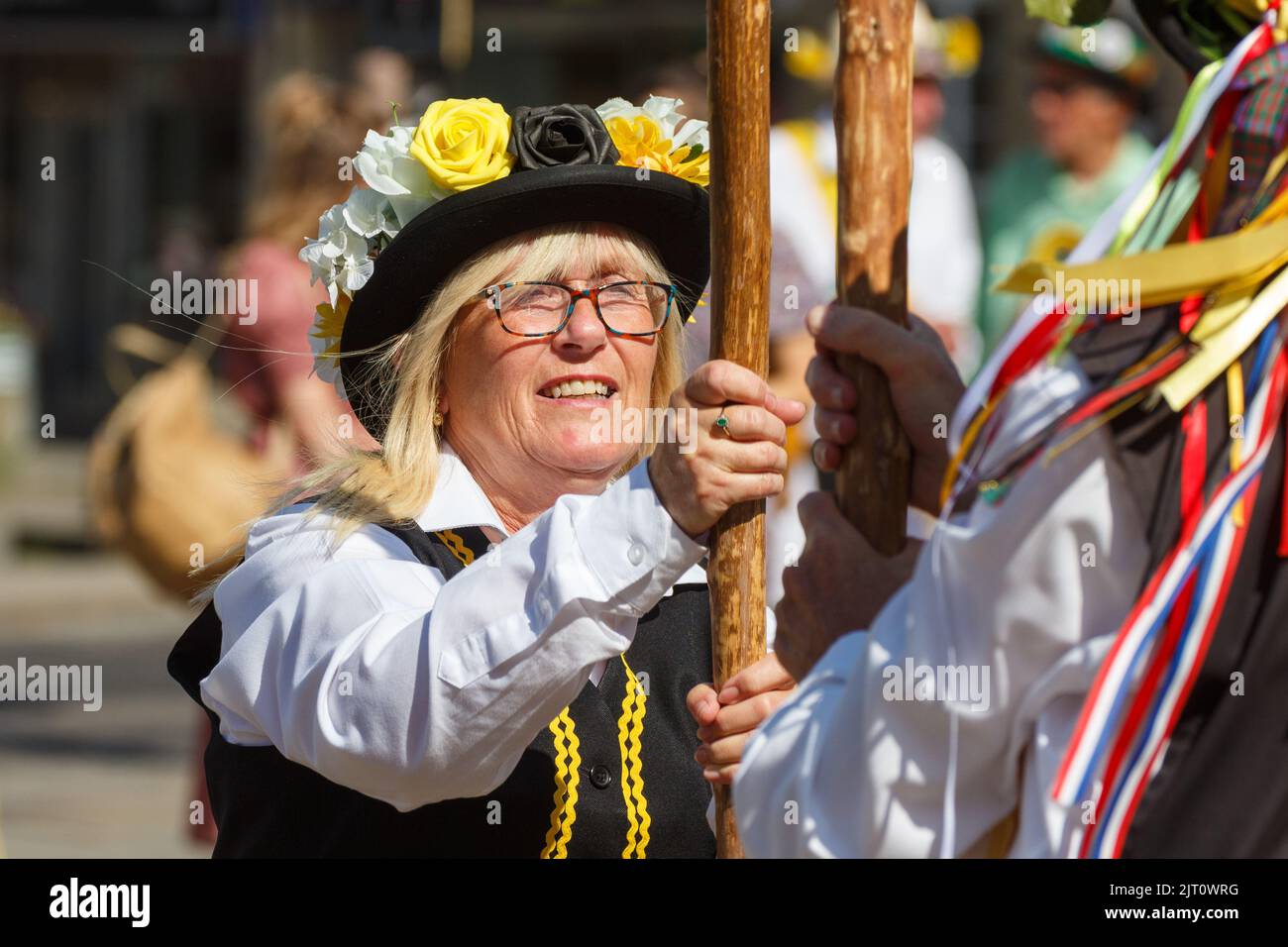 Morris ballare al Buxton Day of Dance 2022 Foto Stock