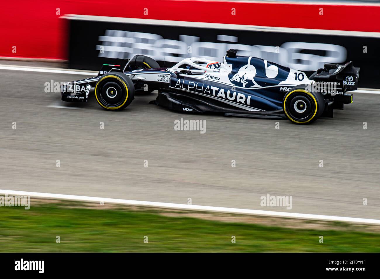 La Scuderia AlphaTauri, pilota francese Pierre Gasly, ha illustrato in azione durante la terza sessione di prove libere al Gran Premio del Belgio F1, a Spa-Francorchamps, sabato 27 agosto 2022. Il Gran Premio di Formula uno di Spa-Francorchamps si svolge questo fine settimana, dal 26th al 28th agosto. FOTO DI BELGA JONAS ROOSENS Foto Stock