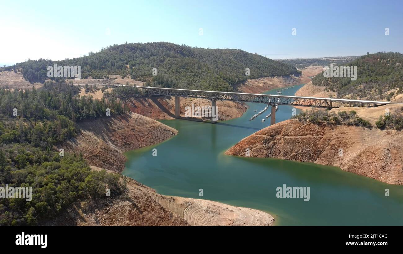 Lago Oroville in California siccità Foto Stock