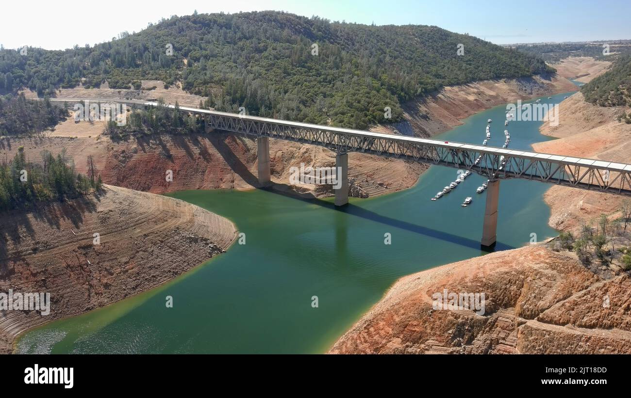 Lago Oroville in California siccità Foto Stock