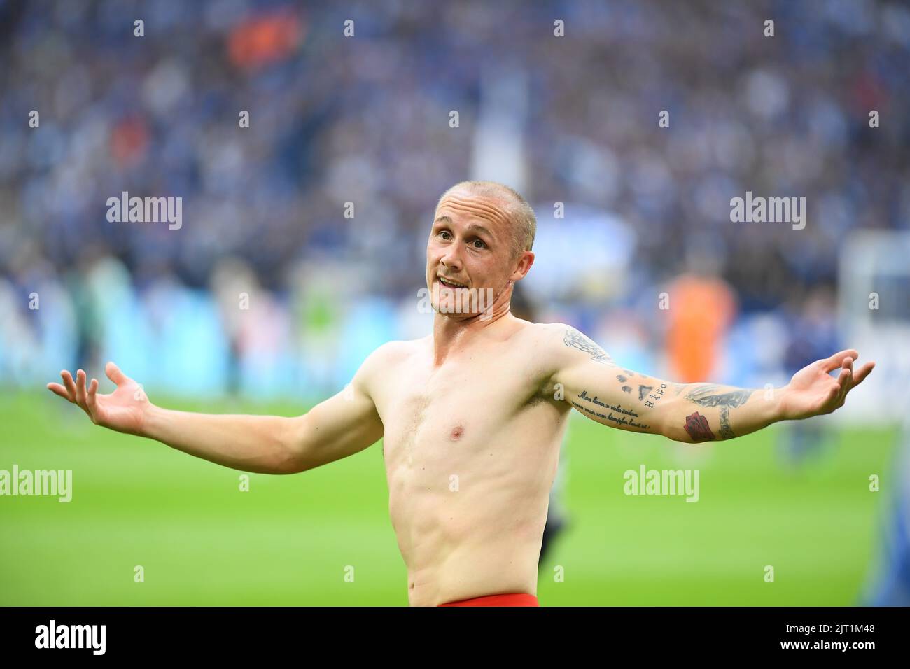 GELSENKIRCHEN, GERMANIA - 27 AGOSTO 2022: Sven Michel. La partita di calcio della Bundesliga FC Schalke 04 contro Union Berlin Foto Stock