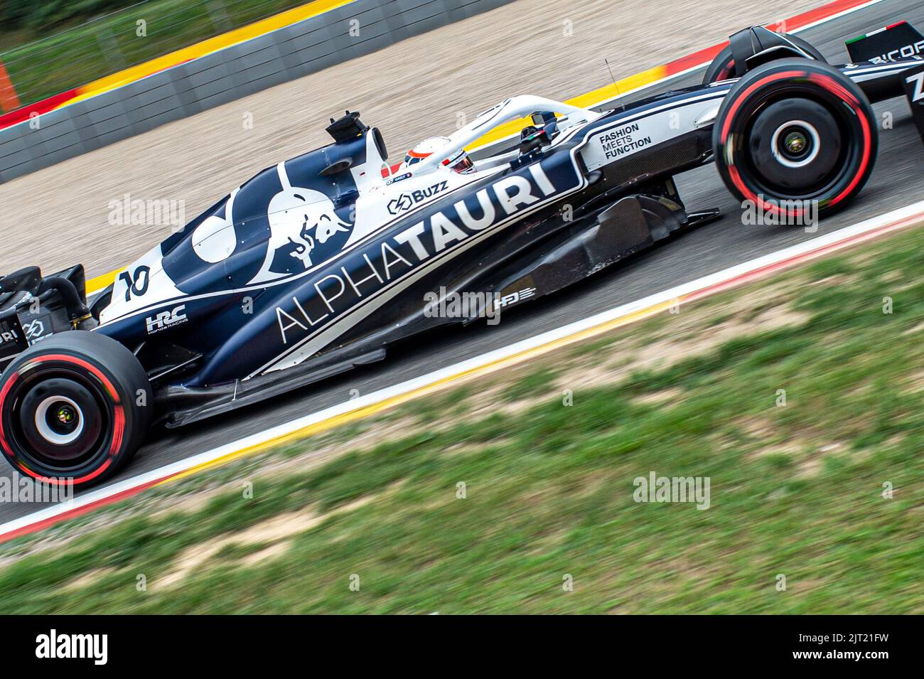 La Scuderia AlphaTauri, pilota francese Pierre Gasly, ha ritratto in azione durante la sessione di qualificazione al Gran Premio del Belgio F1, a Spa-Francorchamps, sabato 27 agosto 2022. Il Gran Premio di Formula uno di Spa-Francorchamps si svolge questo fine settimana, dal 26th al 28th agosto. FOTO DI BELGA JONAS ROOSENS Foto Stock