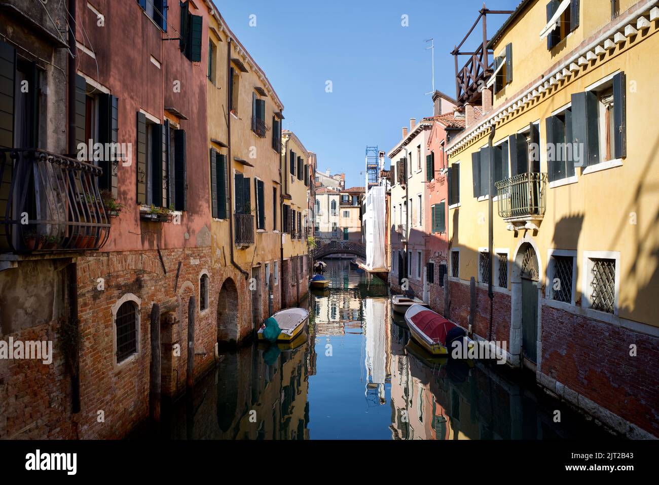 Un canale di Venezia, Italia Foto Stock