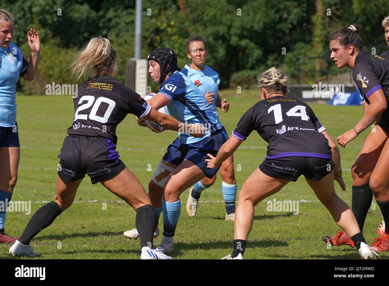 Giocatore della partita - Amberley Ruck di Cardiff Demons e Galles. 27 agosto 2022. Pandy Park, Crosskeys Wales. . Credit::: PENALTA Photographics/Alamy Live Foto Stock