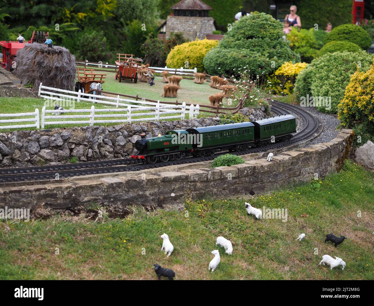 Bekonscot Model Village and Railway, Beaconsfield, Buckinghamshire, Regno Unito Foto Stock