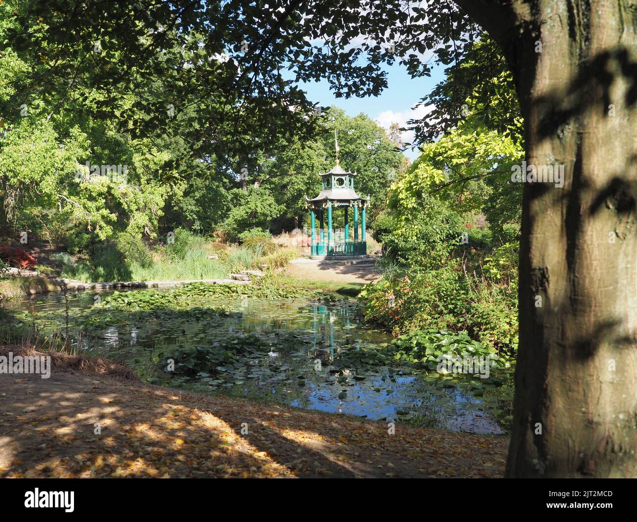 Una vista del grden dell'acqua a Cliveden House, Buckinghamshire, Regno Unito Foto Stock