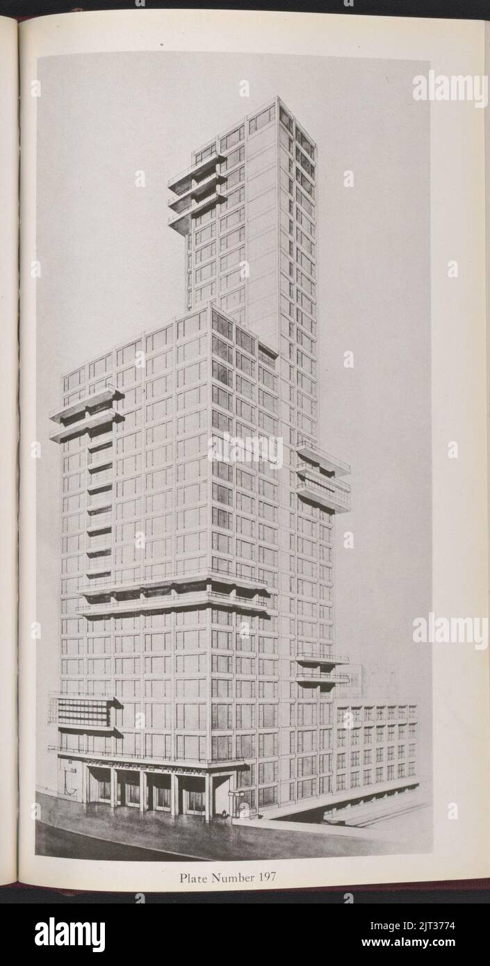 Torre Tribune concorso. Il rendering Foto Stock