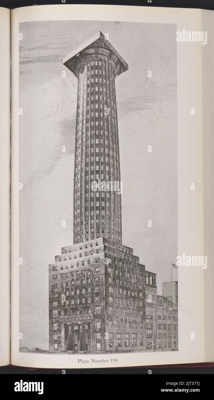 Torre Tribune concorso. Il rendering Foto Stock