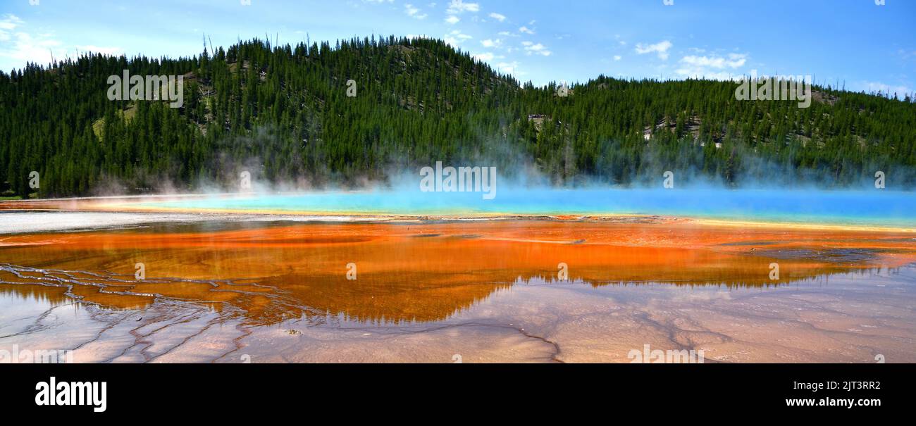 Parco nazionale di Yellowstone Grande Primavera prismatica Foto Stock