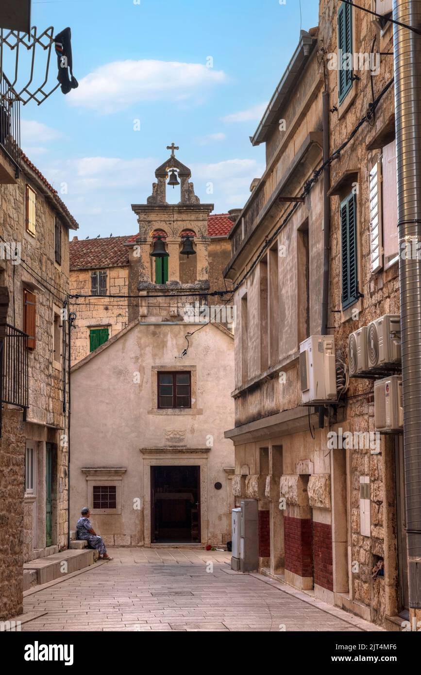 Komiza, Vis, Dalmazia, Croazia Foto Stock